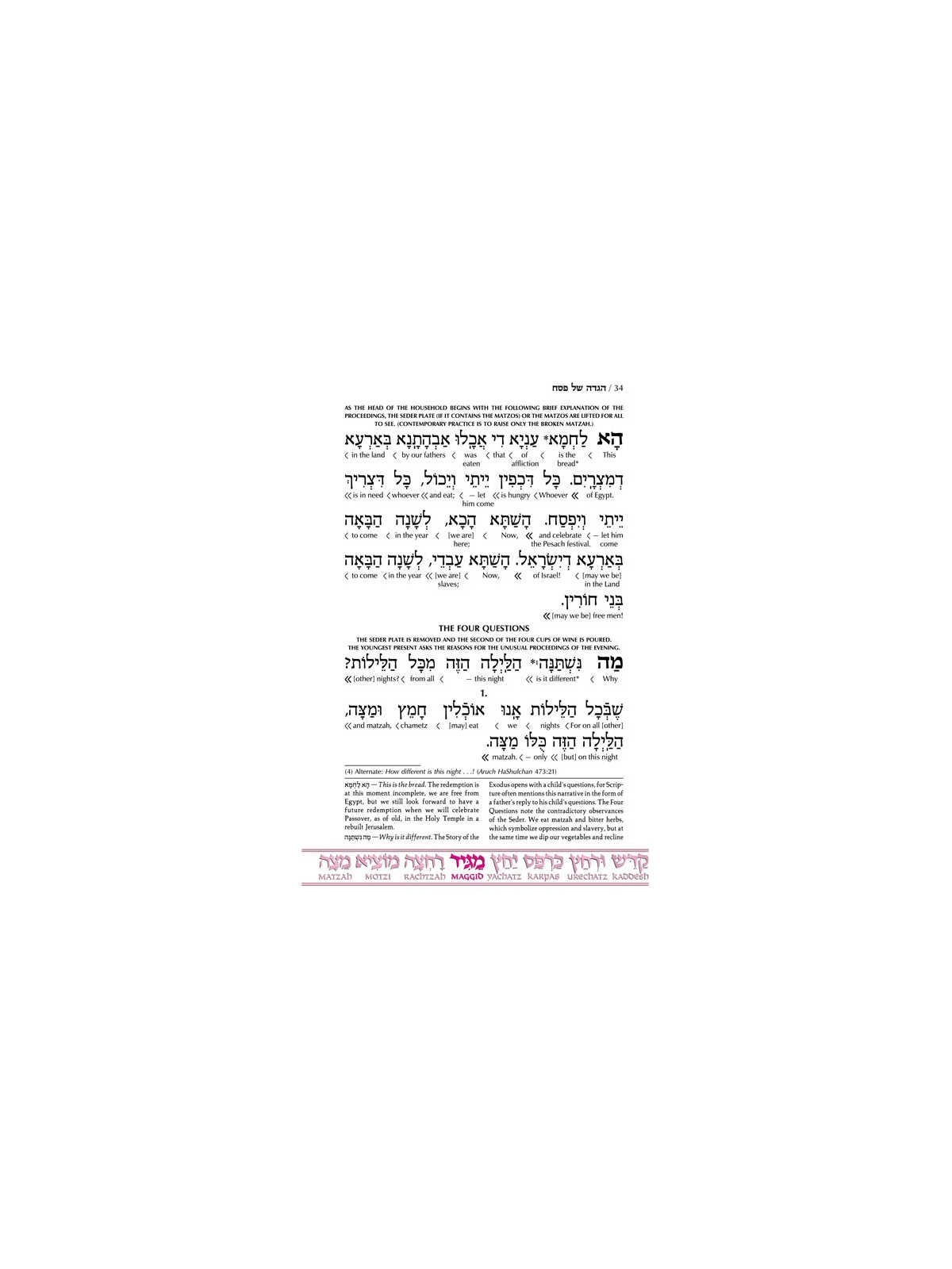 Schottenstein Ed Interlinear Haggadah - Hardcover | Passover | Judaica